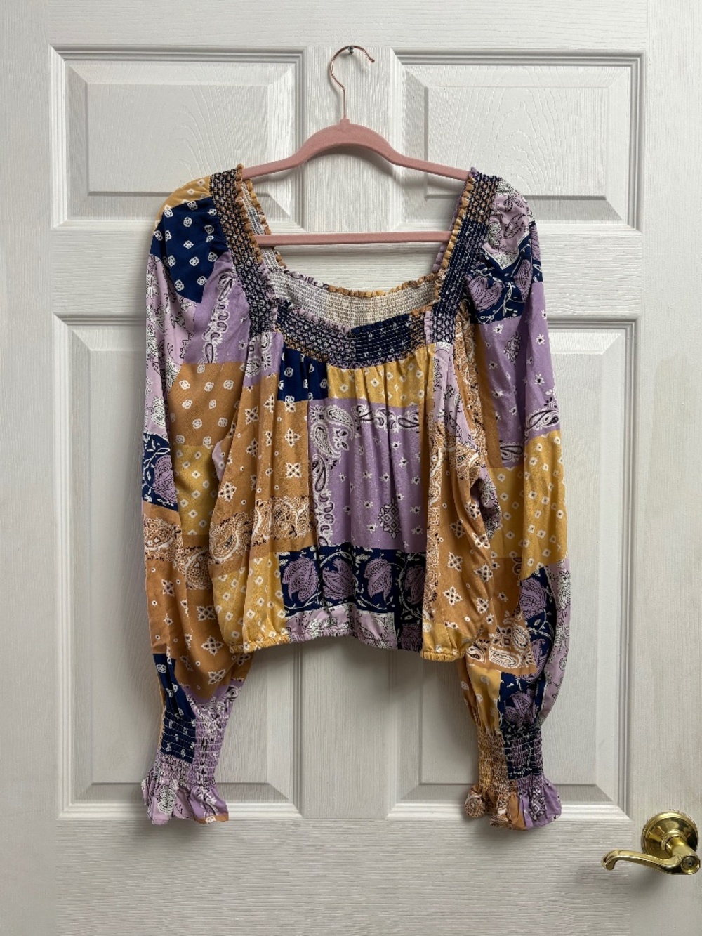 Women's Wrangler Retro Western Pattern Long Sleeve Blouse